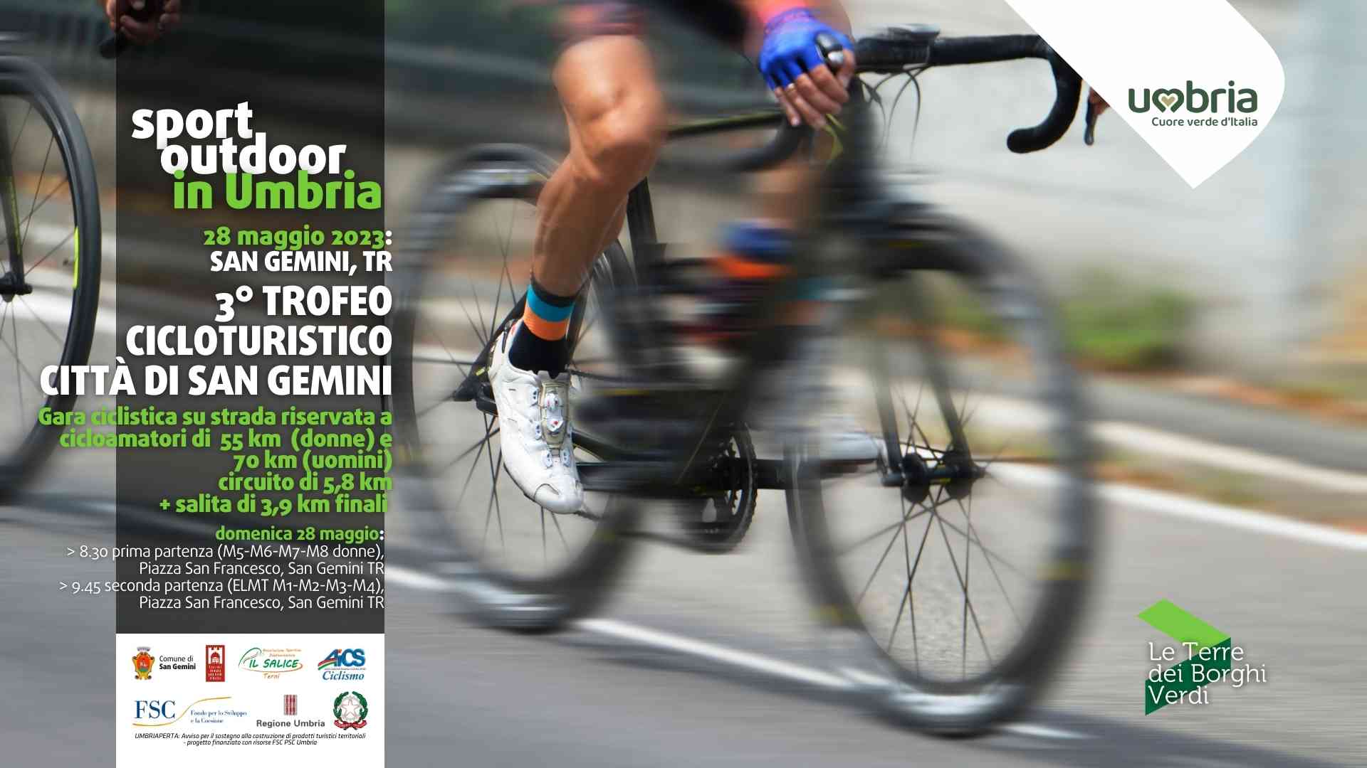 Locandina del 3° Trofeo Cicloturistico della città di San Gemini