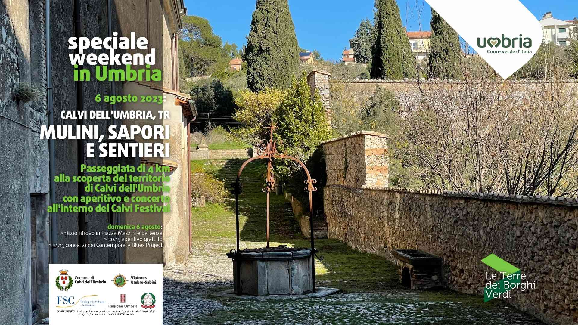 Locandina evento Mulini, Sapori e Sentieri a Calvi dell'Umbria