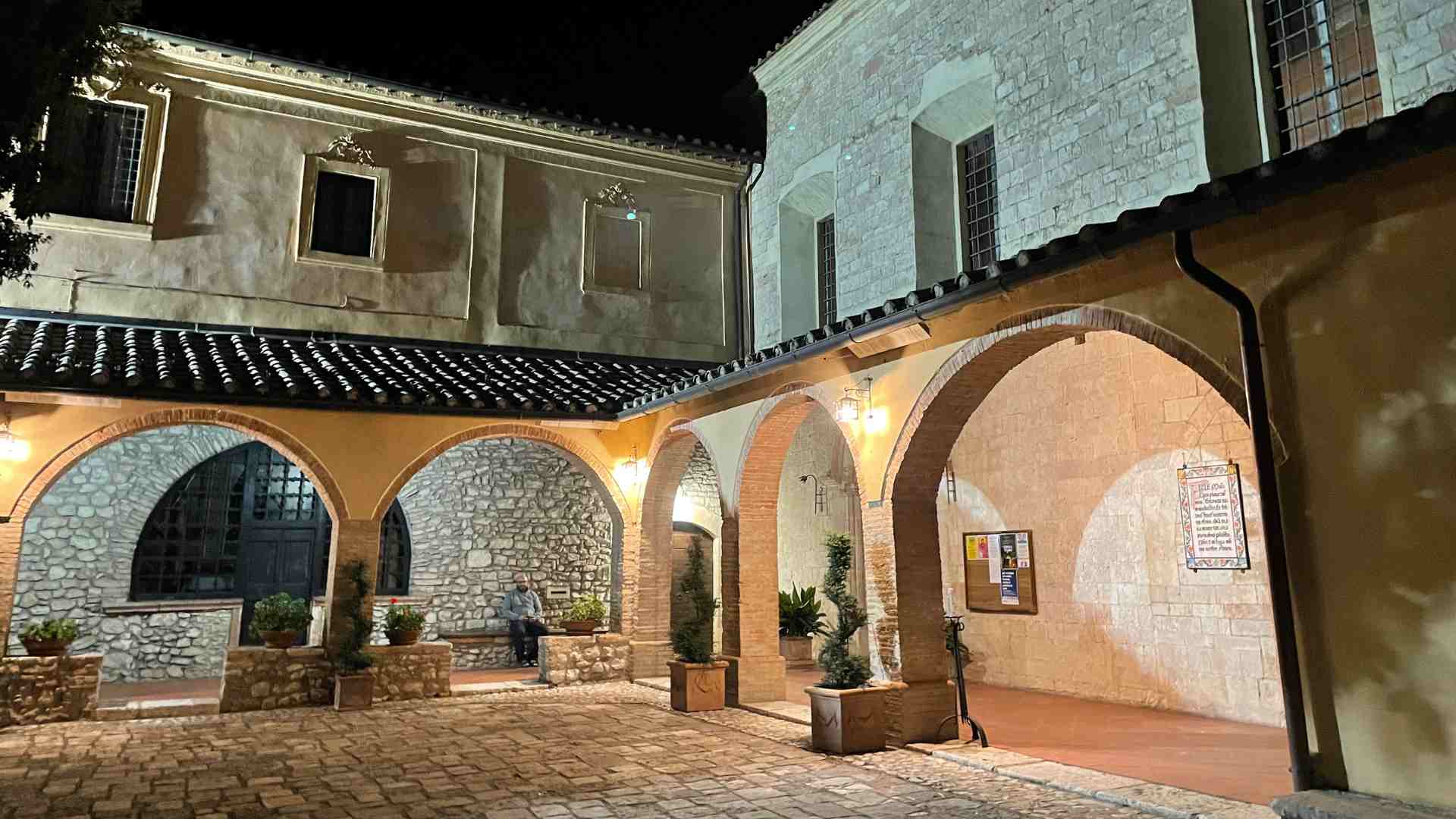 Convento di San Francesco a Stroncone di notte
